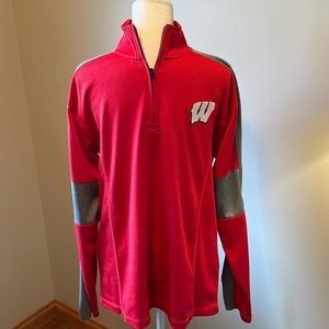 NEW Wisconsin Badgers 3/4 Zip Pullover